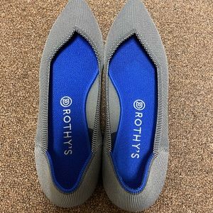 Rothy’s Black and White Herringbone Flats w/ 3 sets of inserts, sz 12